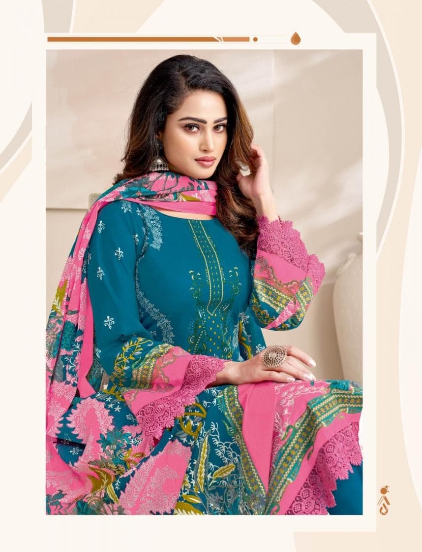 Blue Cotton Suit Set 10F